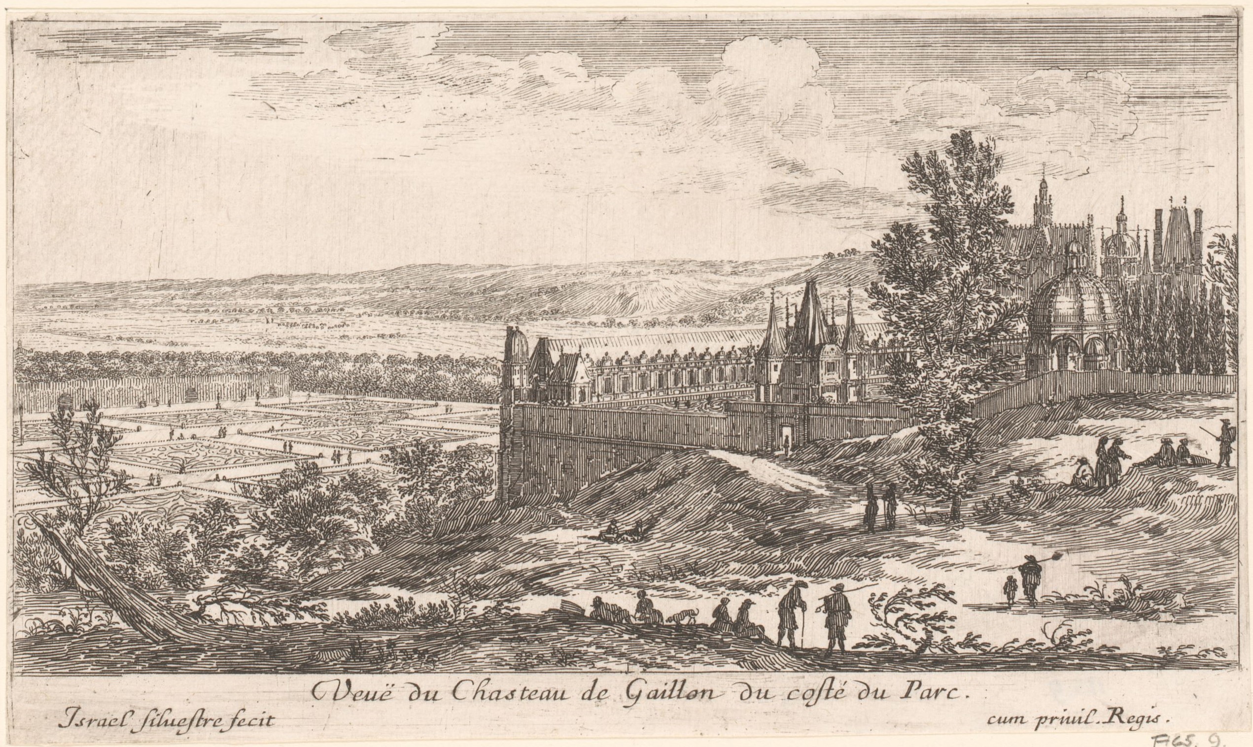 Israël Silvestre : Veuë du Chasteau de Gaillon du costé du Parc.