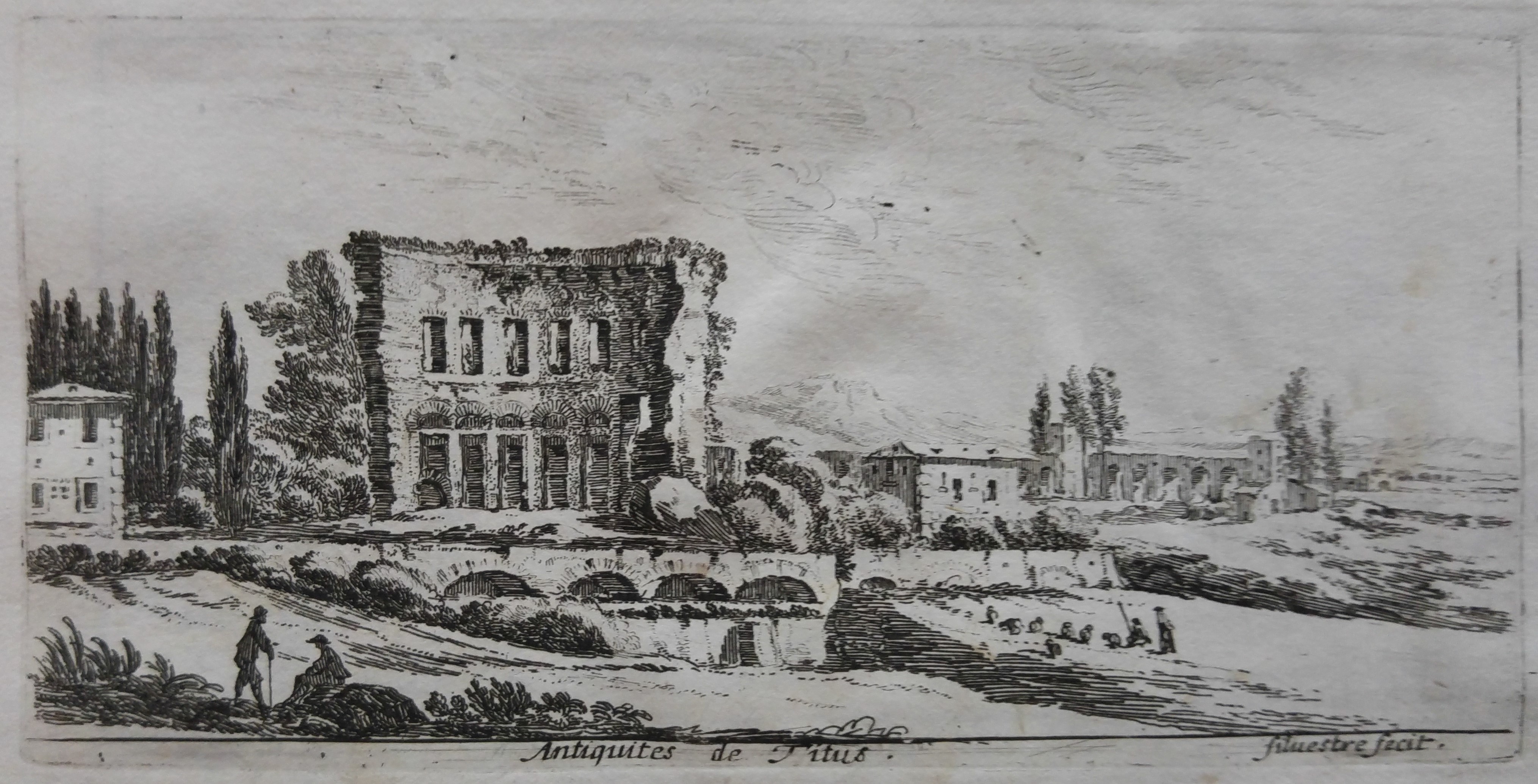 Israël Silvestre : Antiquites de Titus (Vue des Ruines du Palais ou Thermes de Titus.)