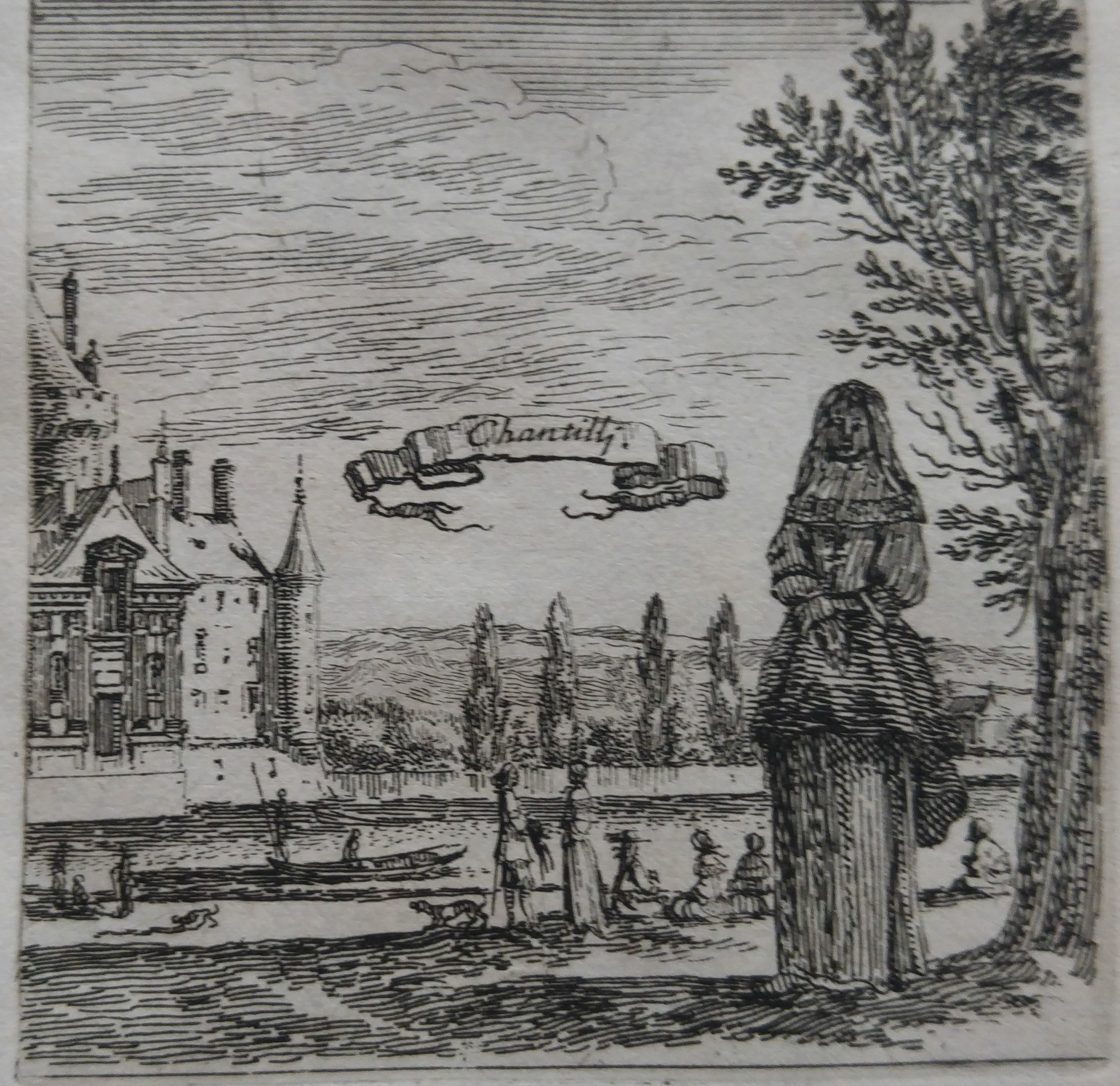 Israël Silvestre : Chantilly. (En haut dans une banderole.)