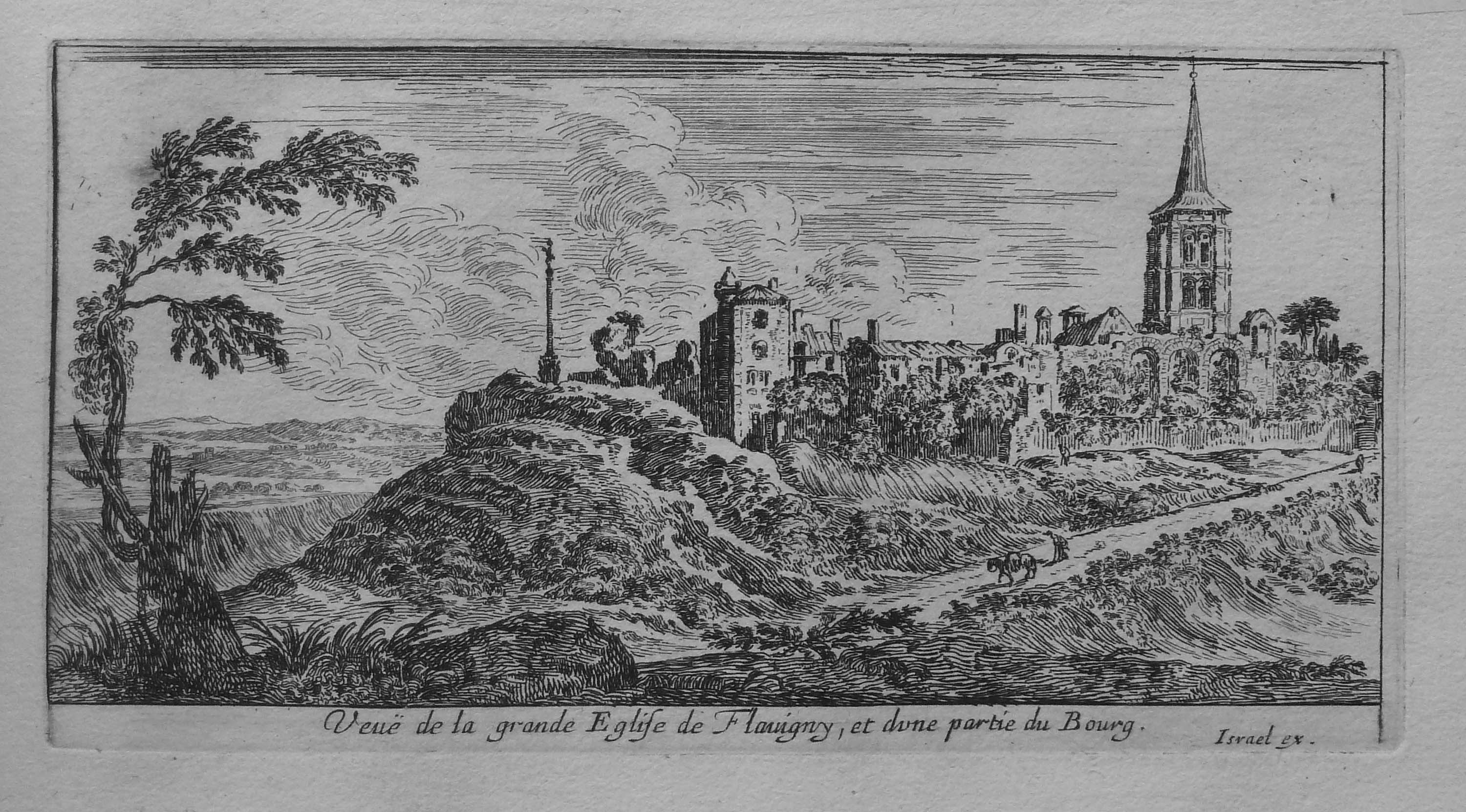 Israël Silvestre : Veuë de la grande Eglise de Flauigny, et d