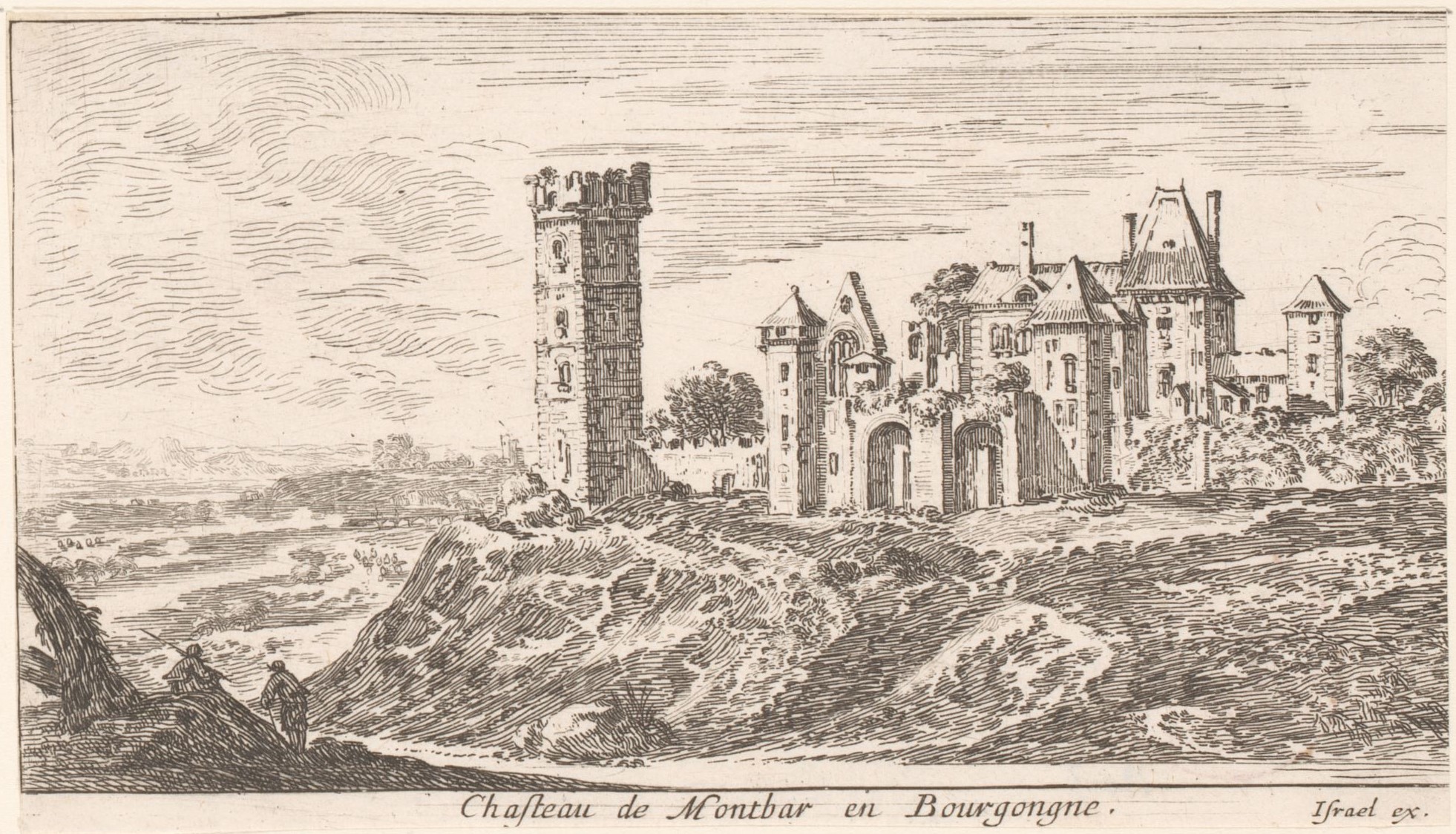 Israël Silvestre : Chasteau de Montbar en Bourgongne.