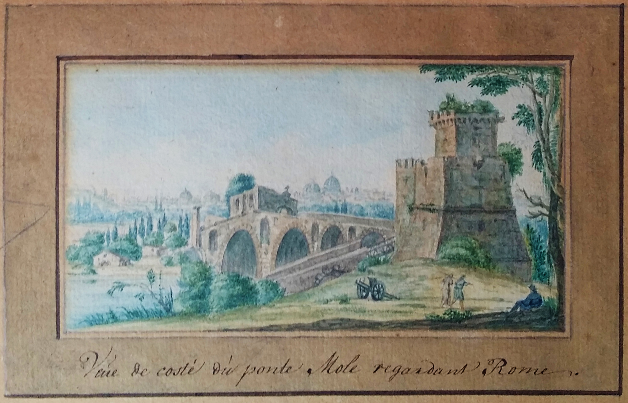 Israël Silvestre : Veüe de costé de Ponte-Mole regardant Rome.