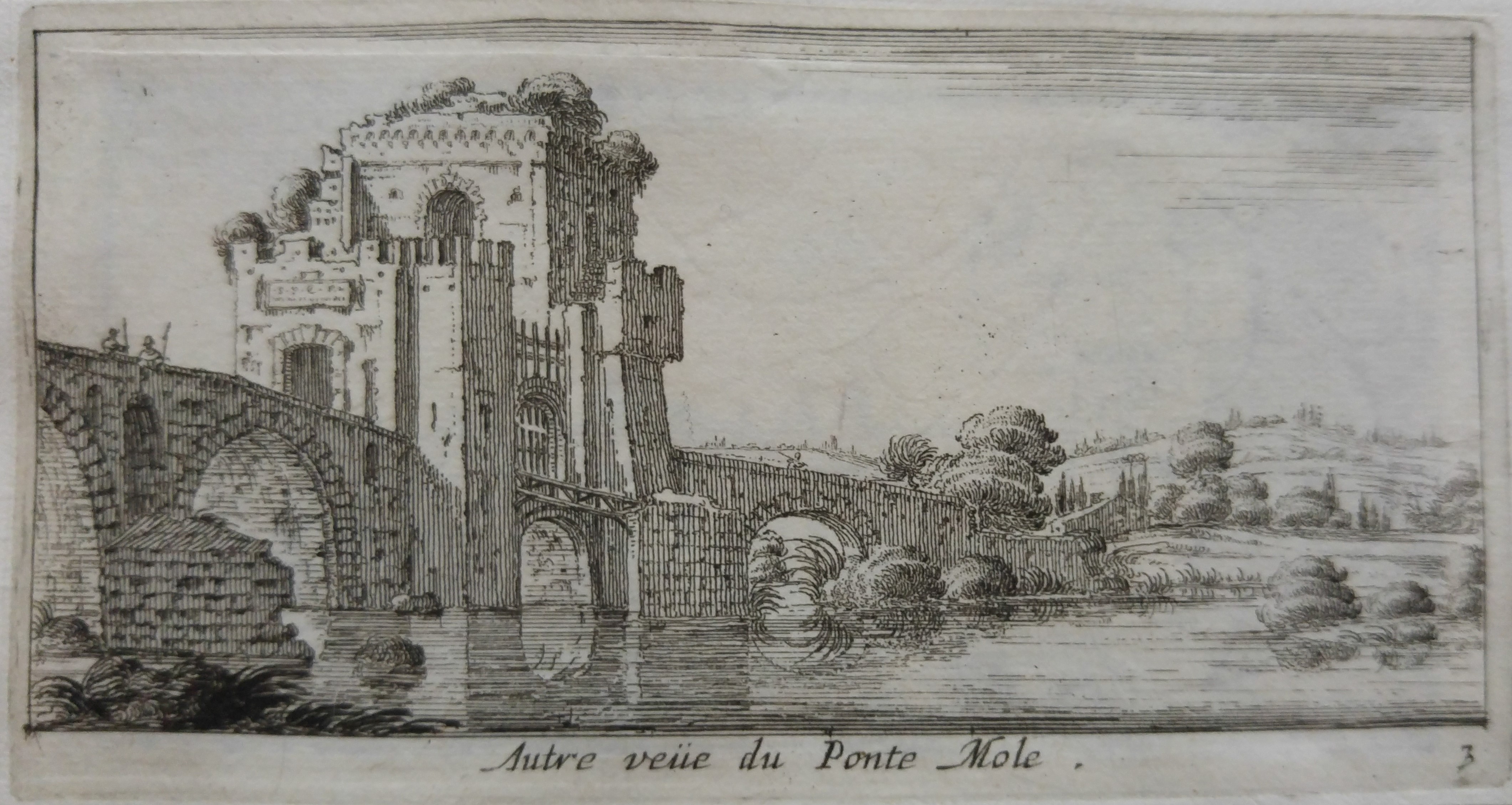 Israël Silvestre : Autre veüe de Ponte Mole.