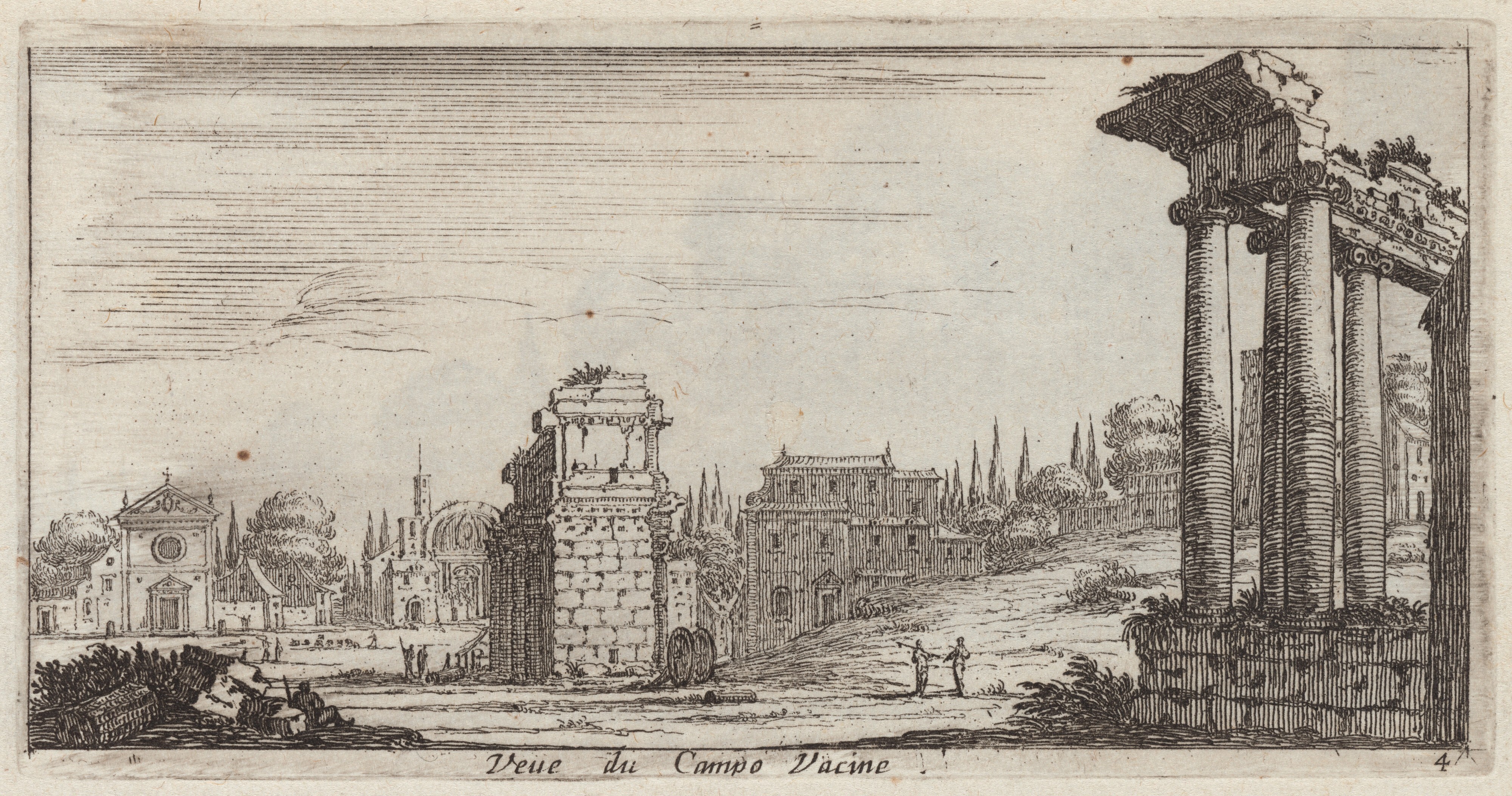 Israël Silvestre : Veüe du Campo Vacine.