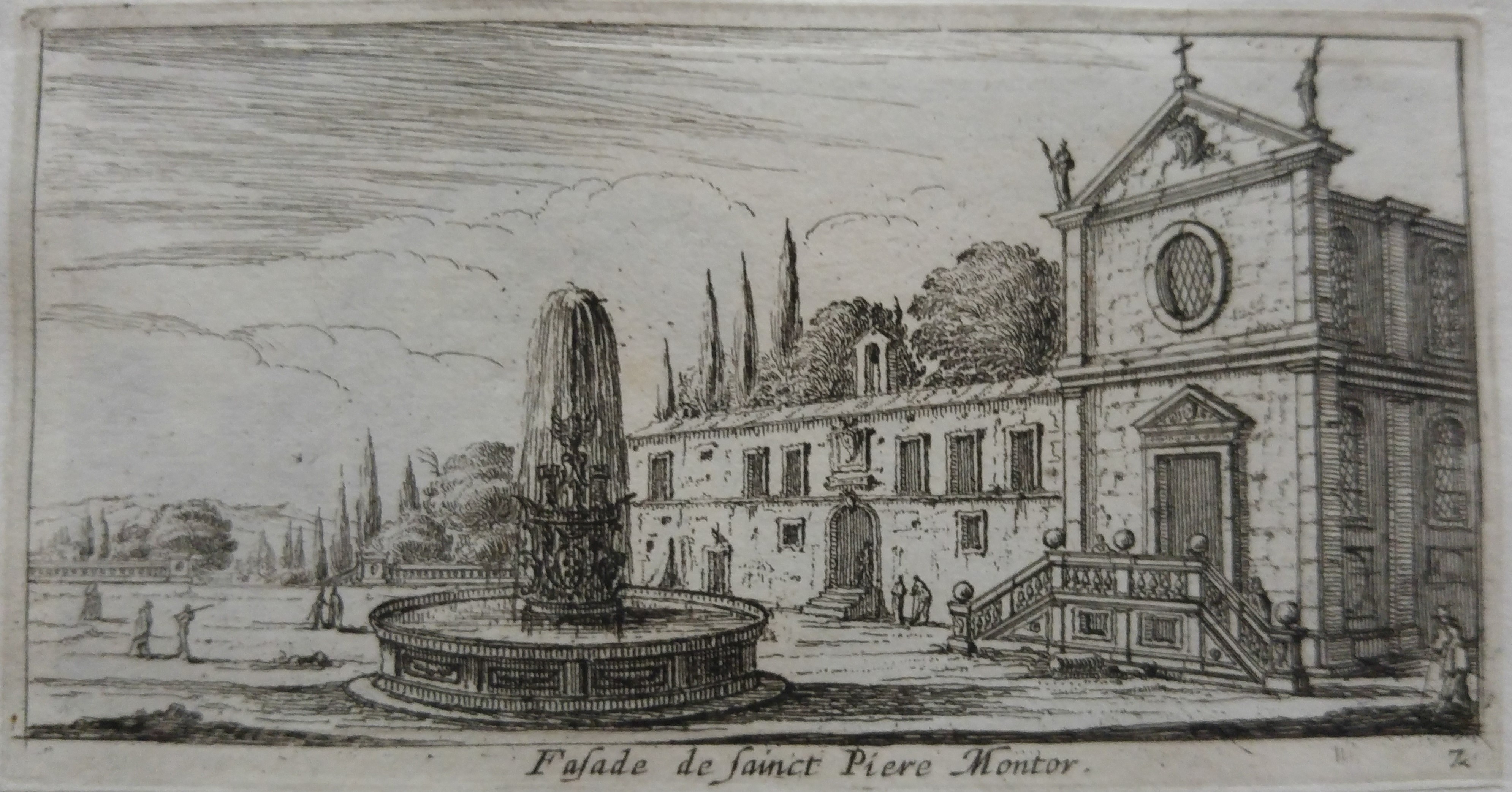 Israël Silvestre : Fasade de sainct Piere Montor.
