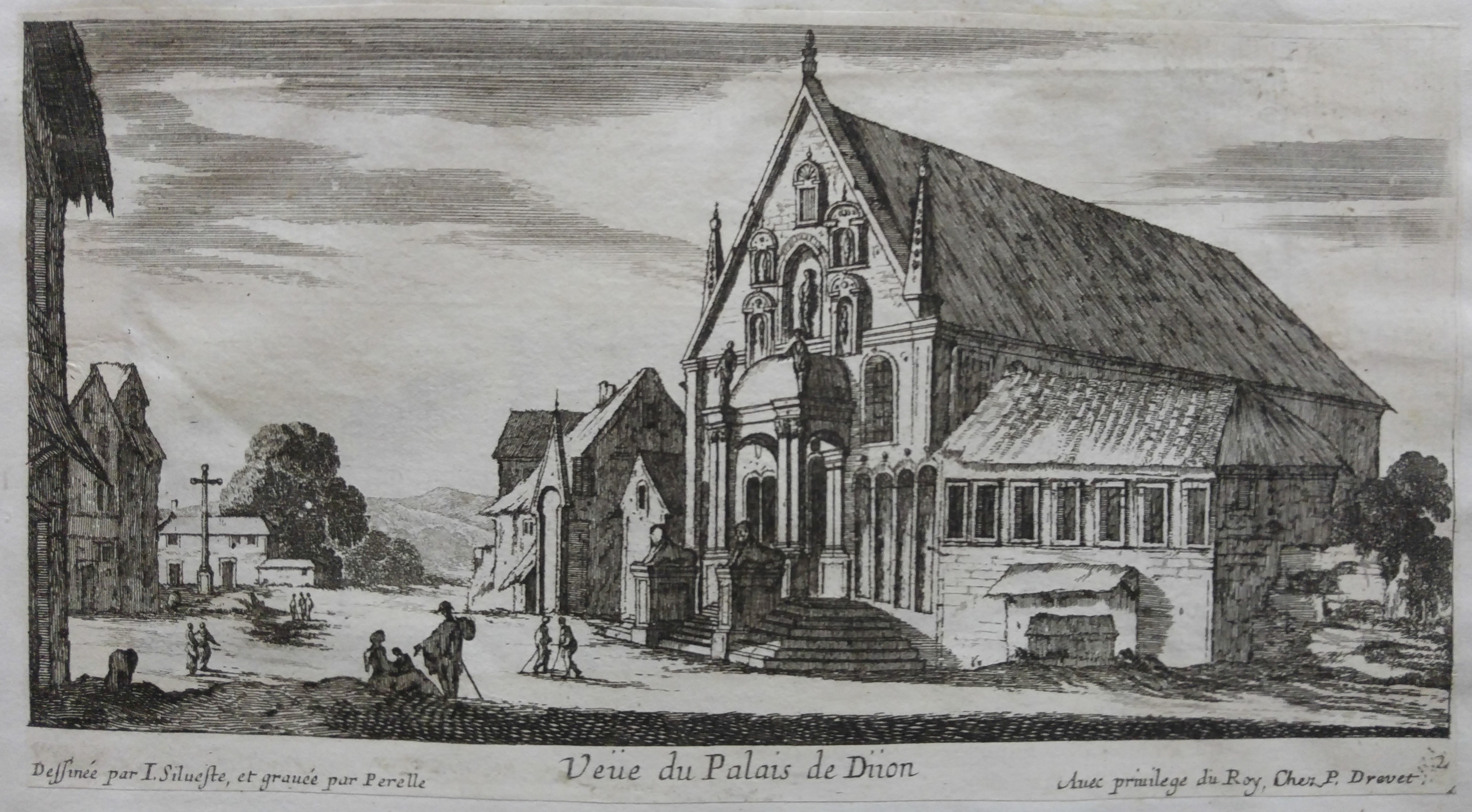 Israël Silvestre : Veüe du Palais de Diion.