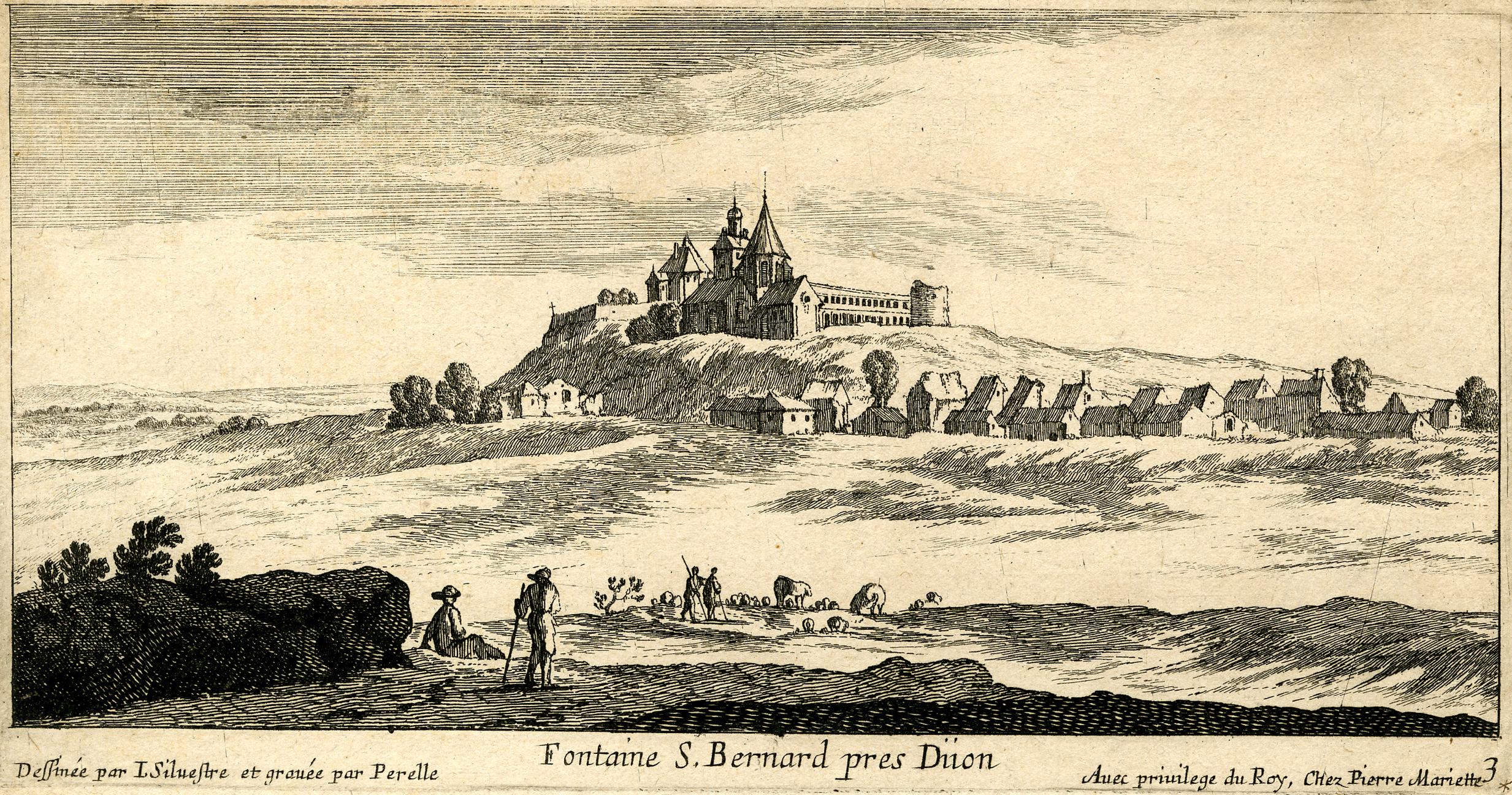 Israël Silvestre : Fontaine S. Bernard pres Diion.
