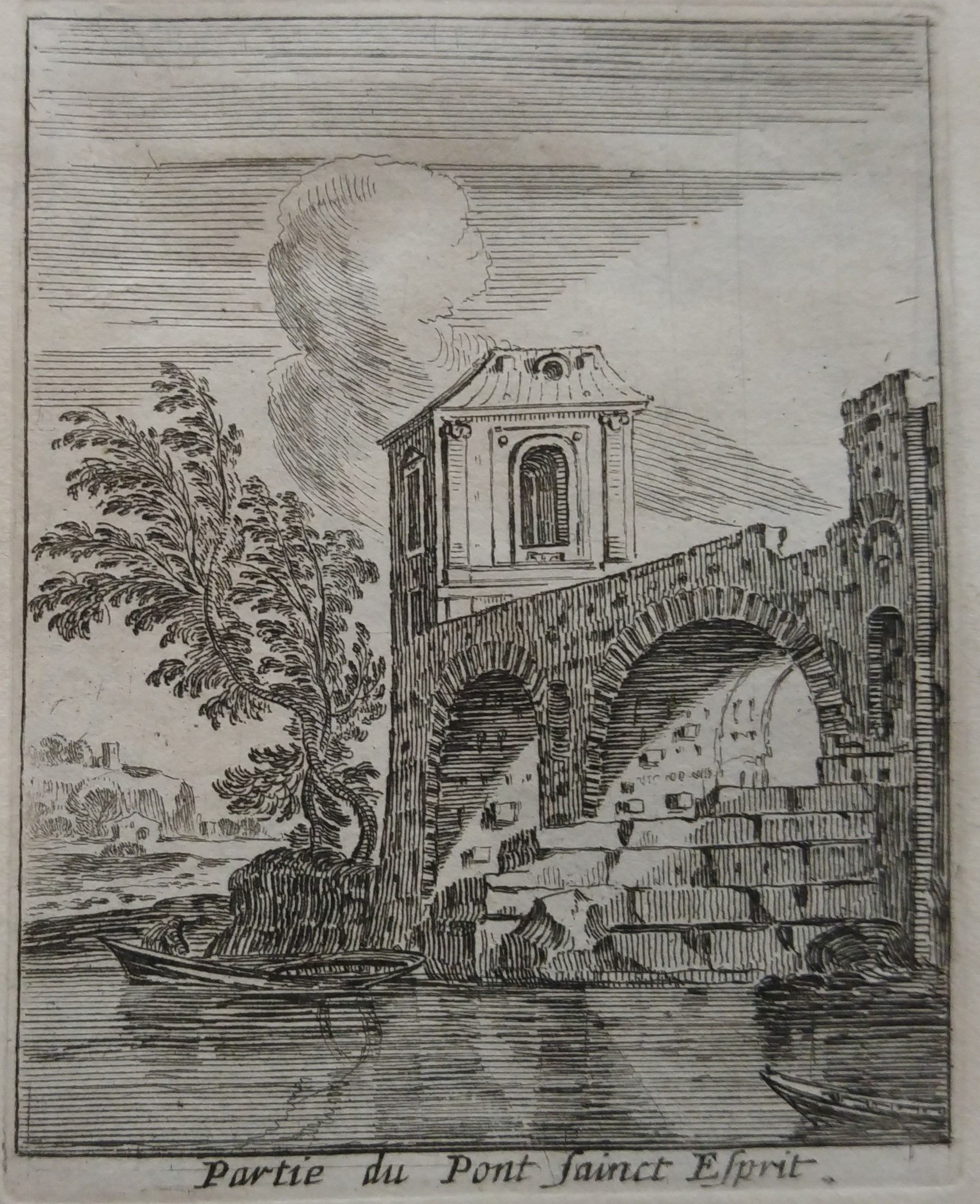 Israël Silvestre : Partie du Pont sainct Esprit.