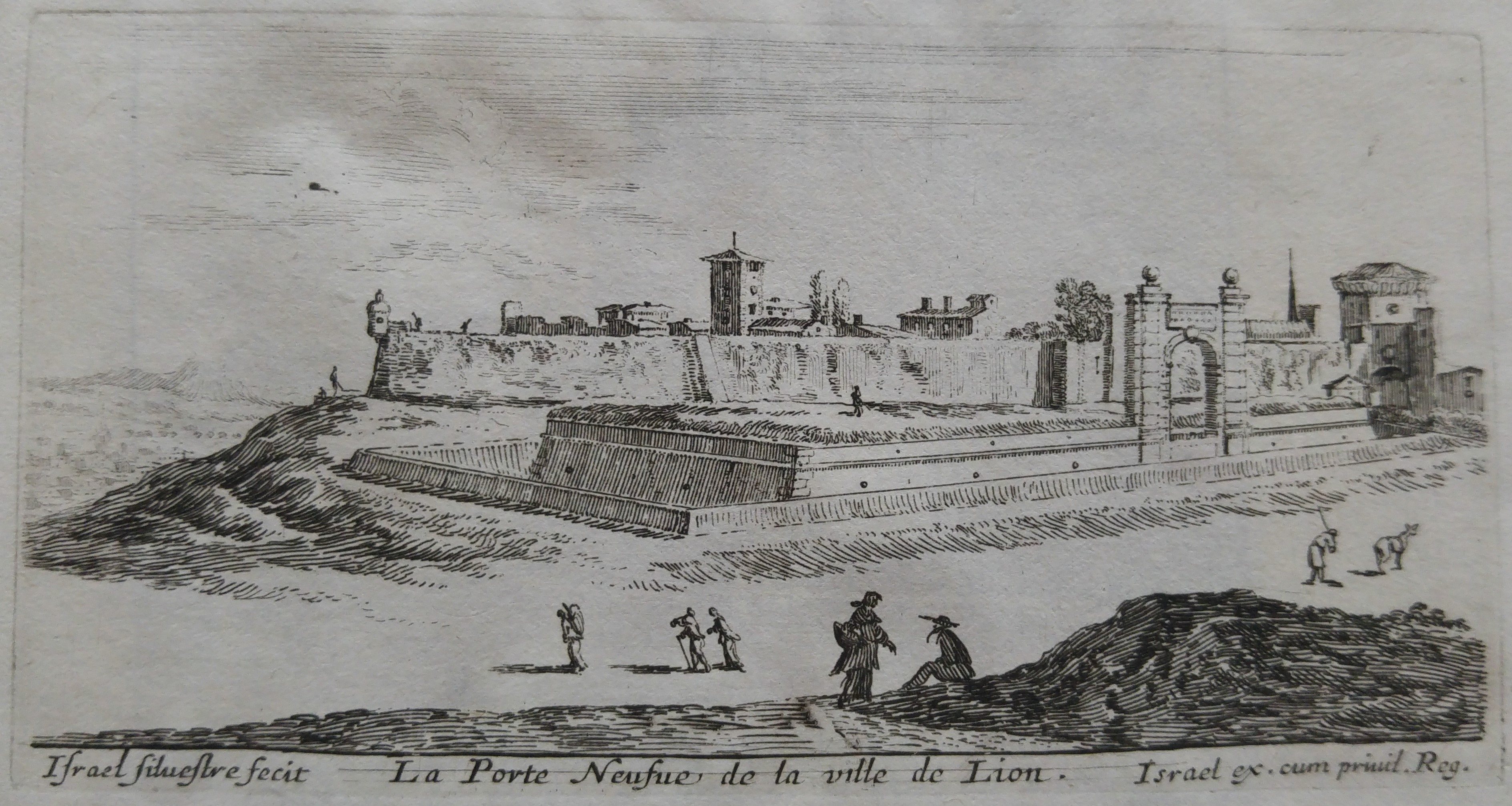 Israël Silvestre : La porte Neufue de la ville de Lion.