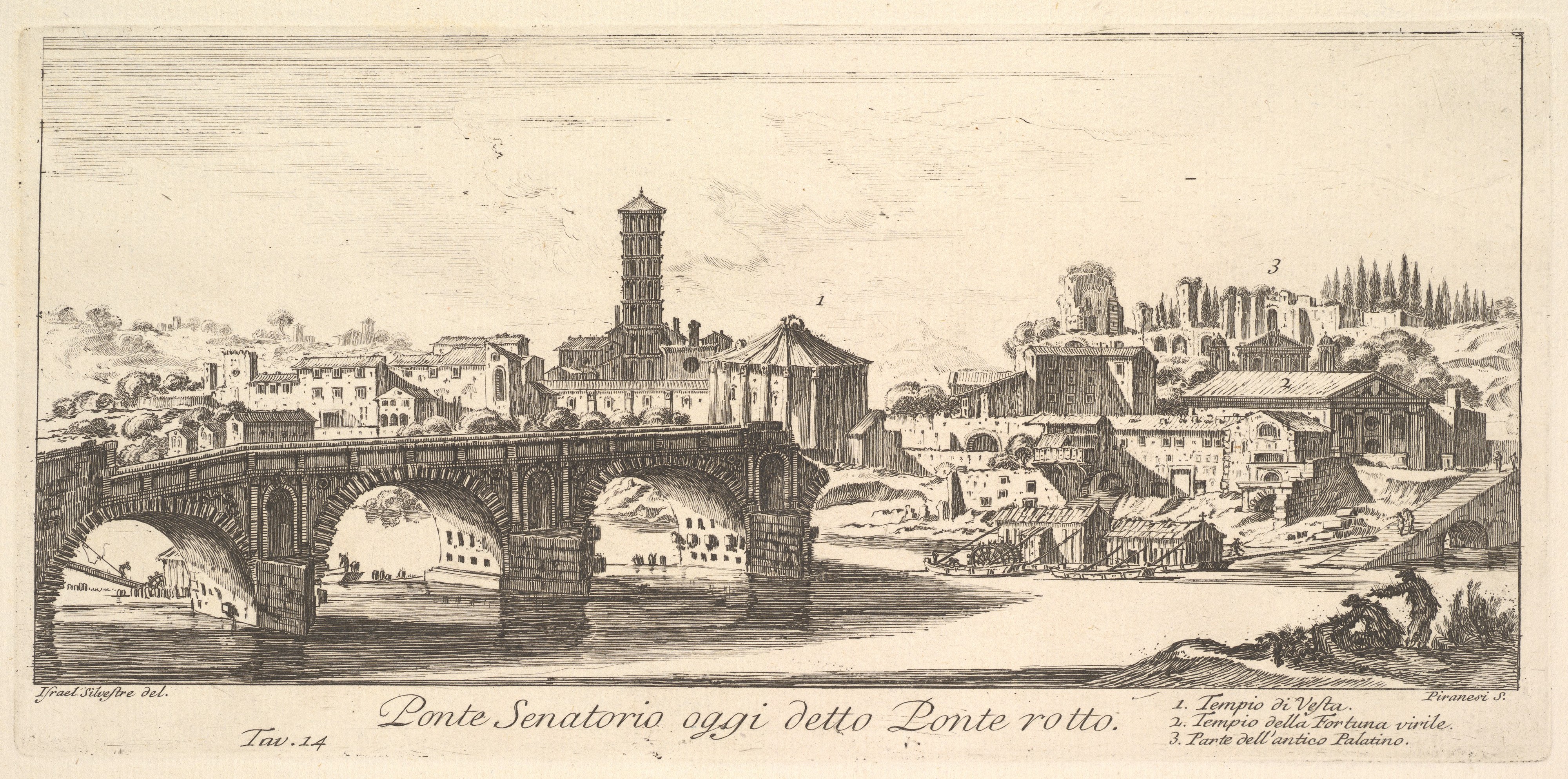 Israël Silvestre : Ponte senatorio oggi detto Ponte Rotto