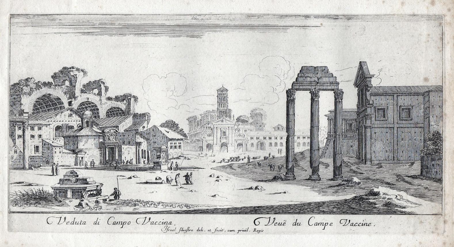 Israël Silvestre : Veduta di Campo Vaccina. Veuë du Campe Vaccine.