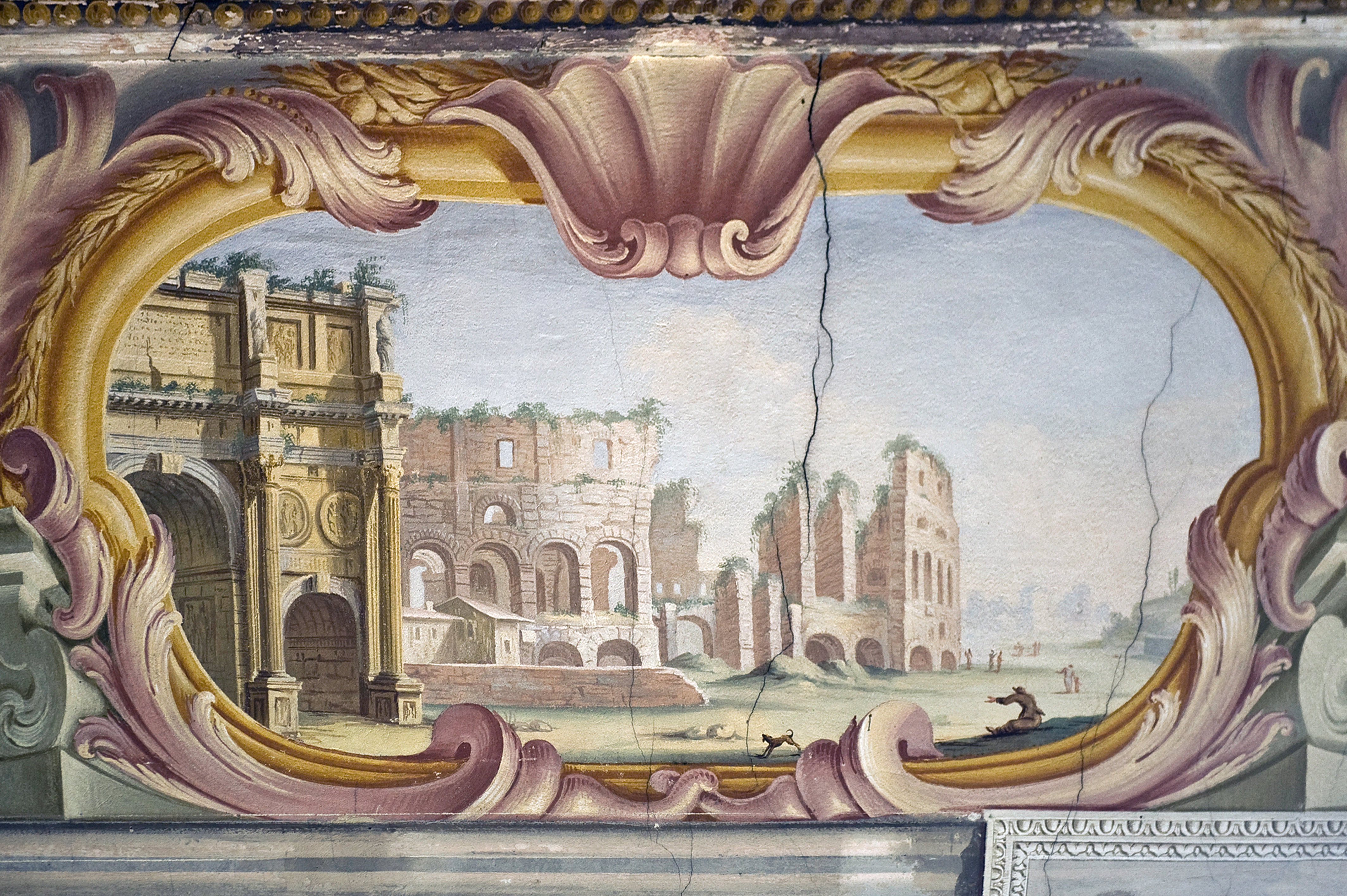 Israël Silvestre : Veduta del Arco di Costantino, et del Coliseo.