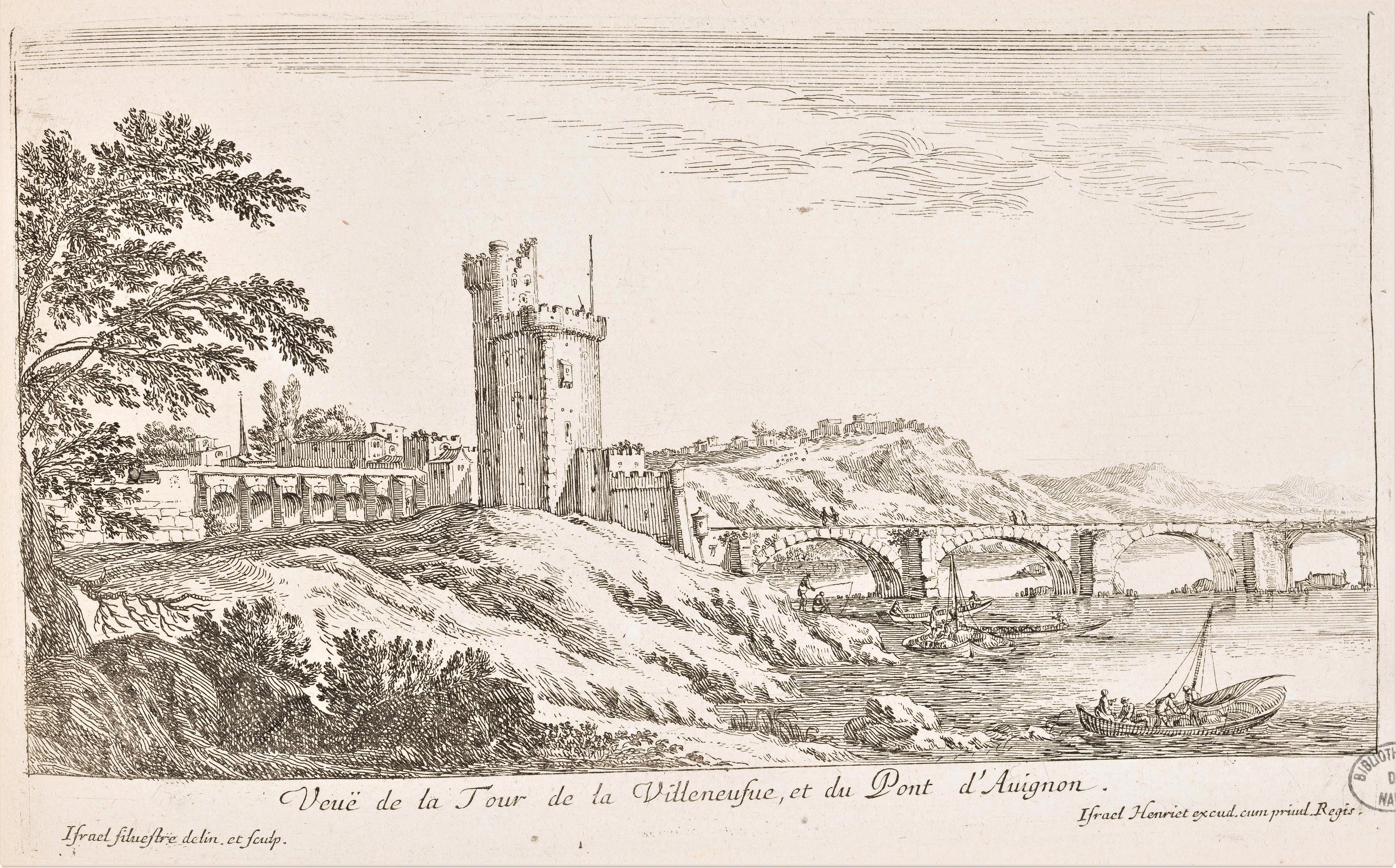 Israël Silvestre : Veuë de la Tour de la Villeneufue, et du Pont d