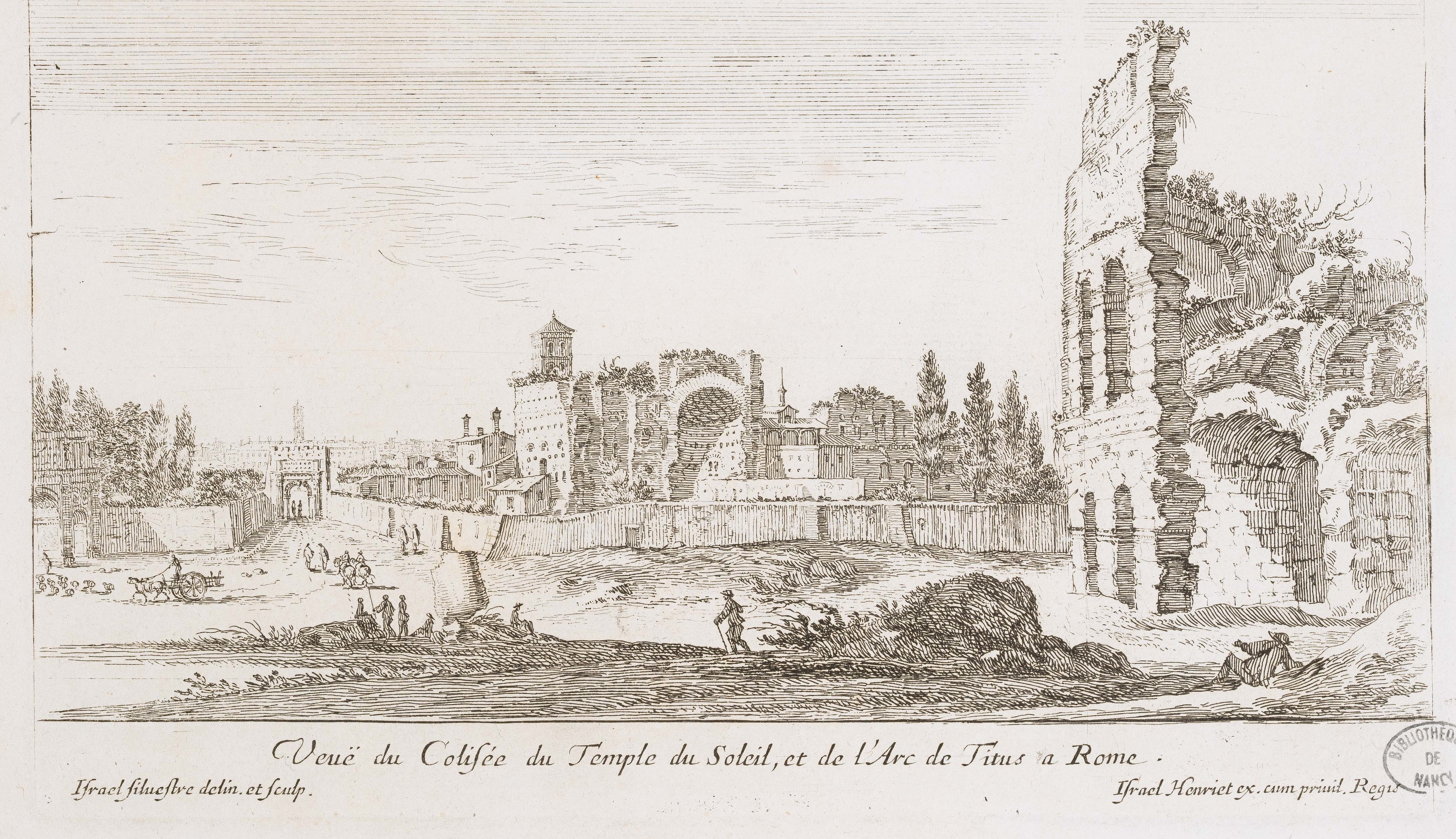 Israël Silvestre : Veuë du Colisée du Temple du Soleil, et de l