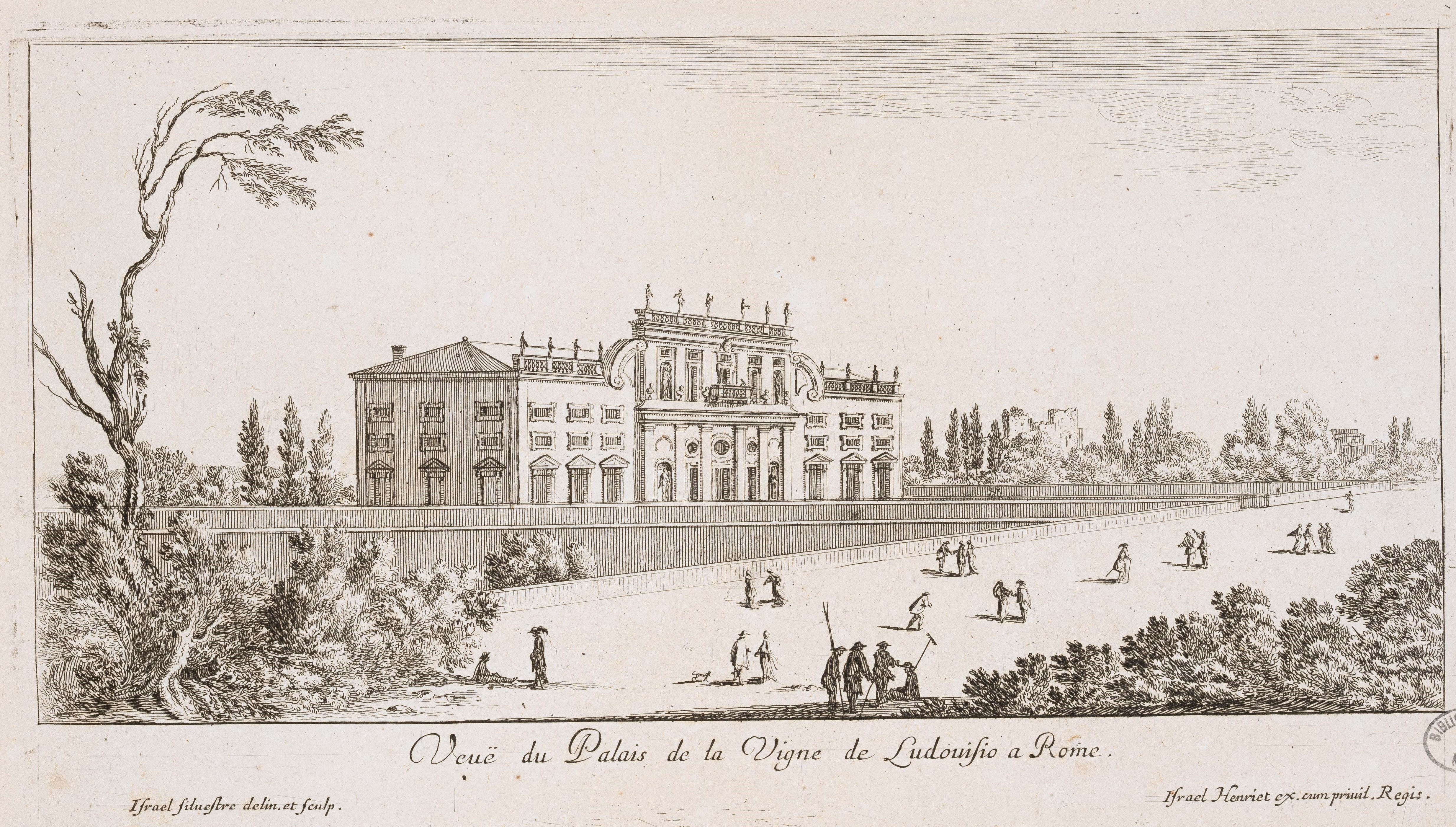 Israël Silvestre : Veuë du Palais de la Vigne de Ludouisio a Rome.