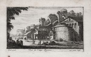 10.2 Veuë du Campo Veccine.Israël excud. cum priuil. Regis.H : 71 L : 124
 Faucheux : 10.2  Baré : N° 888