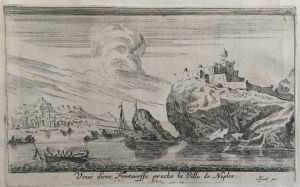 10.8 Veue d'une Forteresse Proche la ville de Naples.Israël ex.H : 76 L : 124
 Faucheux : 10.8  Baré : N° 751