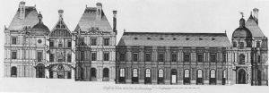 116.4 Profil du dedans de la Cour de Luxembourg.H : 225 L : 600
 Faucheux : 116.4  Baré : N° 30