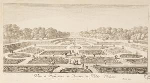 Veuë et Perspective du Parterre du Palais d'Orleans