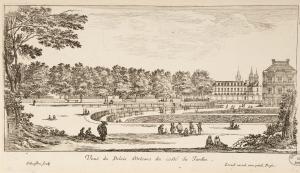 Veuë du Palais d'Orleans du costé du Jardin.