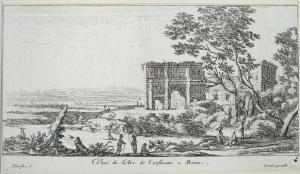 Veuë de l'Arc de Constantin a Rome.