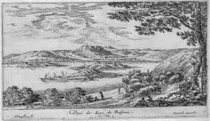 Veuë du Lac de Bolsene (Dans les états du Pape.)