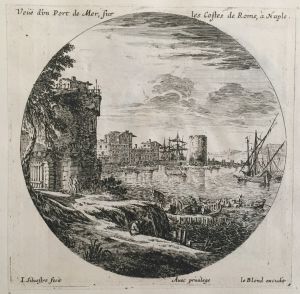 15.3 Veüe d'un Port de Mer, sur les Costes de Rome, à Naple.I. Silvestre fecit Avec priuilege Le Blond excuditH : 137 L : 136
 Faucheux : 15.3  Baré : N° 753Crédit : Aldo Treglia