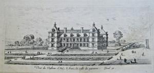 165.5 Veuë du Chasteau d'Ansy le franc, du coste du parterre.Israel ex.H : 87 L : 181
 Faucheux : 165.5  Baré : N° 417