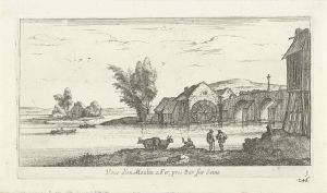 172.1 Veue d'un moulin a Fer, près Bar sur Seine.H : 103 L : 185
 Faucheux : 172.1  Baré : N° 426