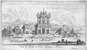 Veuë de l'Eglise de Sainct Grégoire a Rome.