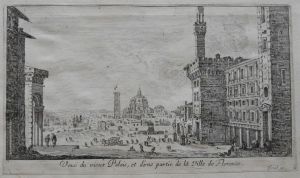 18.11 Veuë du vieux Palais, et d'une partie de la Ville de Florence.Israël ex.H : 91 L : 159
 Faucheux : 18.11  Baré : N° 735Crédit : A. Beylot
