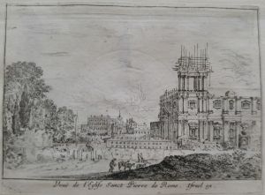 Veuë de l'Eglise Sainct Pierre de Rome.