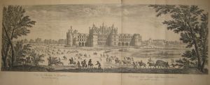 184.2 Veüe du chasteau de Chambor, du costé du parc.Isr. Silvestre, del et sculps. 1676.H : 378 L : 1156 - En deux feuilles réunies.
 Faucheux : 184.2  Baré : N° 213Crédit : Jesús Gledys
