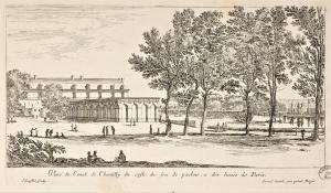 187.2 Veuë du Canal de Chantilly du coste du jeu de paume, a dix lieuës de Paris.Bibliothèques de Nancy, P-FG-AL-00039H : 135 L : 242
 Faucheux : 187.2  Baré : N° 218Crédit : Bibliothèques de Nancy, P-FG-AL-00039