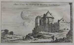 178.3 renvoi vers 20.4 Autre Veue du Chasteau de Bourbon Larchambaut. (En haut.)
 Faucheux : 178.3  Baré : N° 434