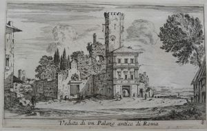 Veduta di un Palazo antico di Roma
