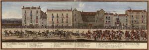 205.3 Marche des Mareschaux de Camp - Planche 2.H : 186 L : 559
 Faucheux : 205.3, version colorée  Baré : N° 75Crédit : Bibliothèque municipale de Versailles - Cote : Res grd fol A 21 m (a)