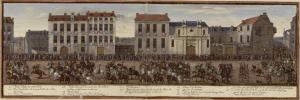 205.8 Marche des Mareschaux de Camp - Planche 7 : Quadrille des Sauvages d'Amérique : Le duc de Guise.H : 181 L : 555
 Faucheux : 205.8, version colorée  Baré : N° 80Crédit : Bibliothèque municipale de Versailles - Cote : Res grd fol A 21 m (a)
