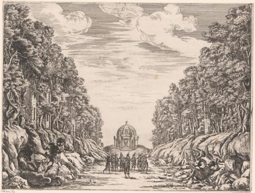 207.4 Noces de Tétis - Planche 4.F. Francar del. I. Torelli in. I. Silvestre FH : 228 L : 300
 Faucheux : 207.4  Baré : N° 167