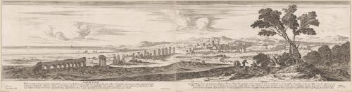 217.1 Fréjus.De Lincler (delin). Israël Silvestre sculpsit cum priuil. Regis.Mariette excudit Parisijs.H : 213 L : 820 -  en deux feuilles destinées à être réunie
 Faucheux : 217.1  Baré : N° 469