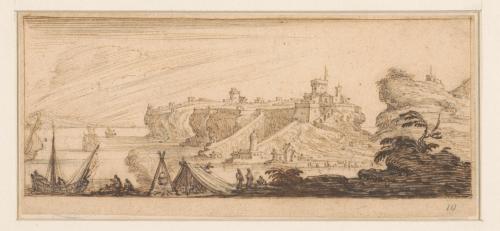 22.1 Veuë de Pouzzole. (Dans le royaume de Naples)H : 83 L : 187
 Dessin pour la gravure Faucheux : 22.1Crédit : Rijksmuseum - RP-T-1941-6
 