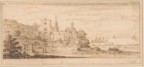 22.3 Veue de l'Eglise de la Trinité à GayetteH : 84 L : 187
 Dessin pour la gravure Faucheux : 22.3Crédit : Rijksmuseum - RP-T-1941-9