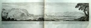 222.1 Grenoble.Dessignée par I. Silvestre, et gravée par N. Perelle. Avec priuilege du Roy A Paris chez Pierre Mariette, rue S. Iacques a l'Esperance.H : 200 L : 780 - en deux feuilles égales.
 Faucheux : 222.1  Baré : N° 476Crédit : Thierry ALGRIN