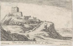 23.3 Veuë d'une forteresse du Duché de Florence.Silvestre sculp. Israël excudit.H : 72 L : 118
 Faucheux : 23.3  Baré : N° 733Crédit : Dr. Markus Nass