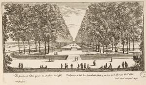 Perspective de l'allée qui va au Chasteau de Coffri.