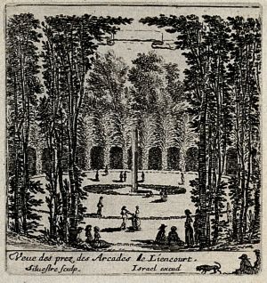 Veue des prez des Arcades de Liencourt.