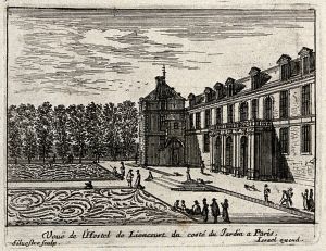 230.2 Veuë de l'Hostel de Liencourt du costé du Jardin a Paris.Silvestre sculp. Israël excud.H : 84 L : 108
 Faucheux : 230.2  Baré : N° 133Crédit : Wellcome Collection. 
 CC BY