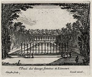 Veuë des dix sept fontaines de Liencourt.