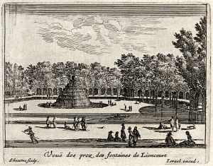 Veuë des prez des fontaines de Liencourt.