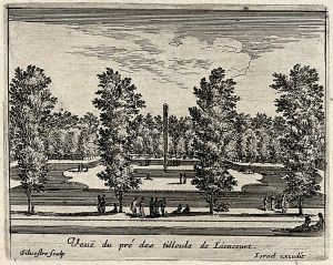 Veuë du pré des tilleuls de Liencourt.